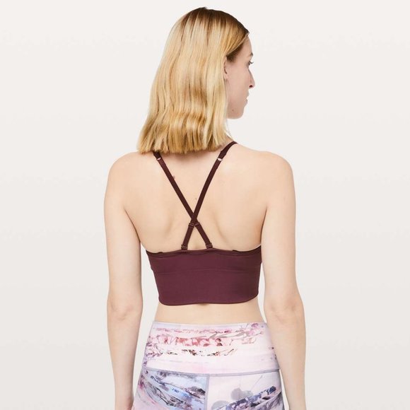 Lululemon Ebb To Street Bra Long Line Dark Adobe - Picture 3 of 9